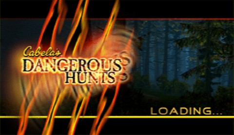 Cabela's Dangerous Hunts Ultimate Challenge title screen for PSP